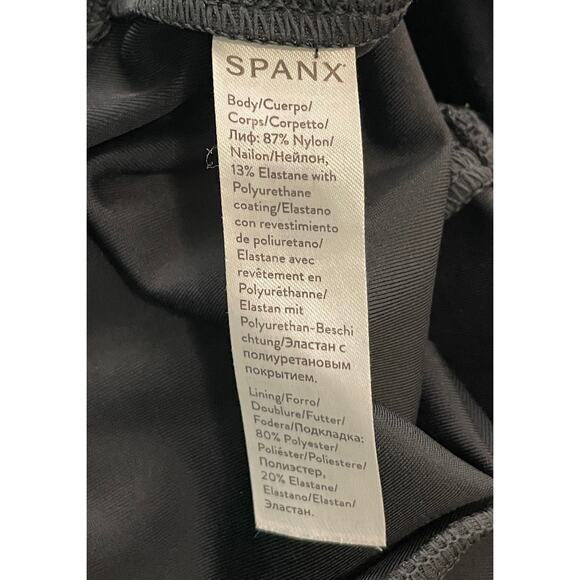Spanx Faux Leather Legging Black Medium Casual Sporty Tummy Control Comfy Goth - Picture 9 of 11